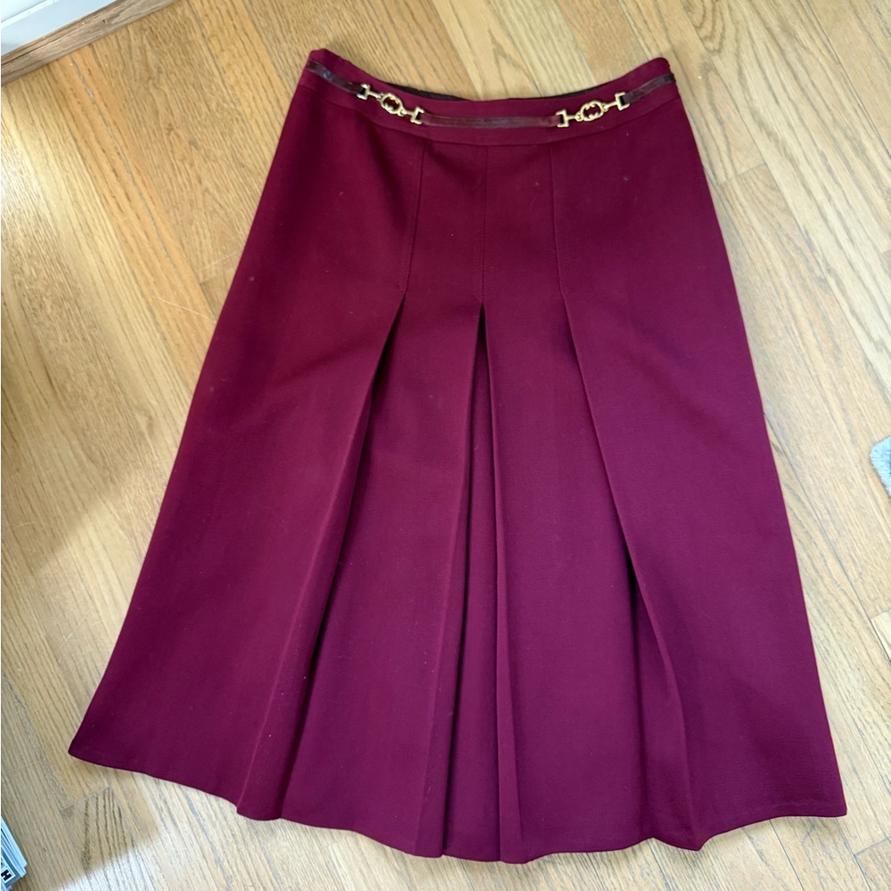 Celine Multicolored Midi A-Line Skirt for Work